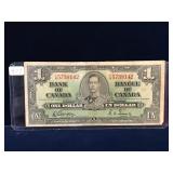 1937 Bank of Canada $1 Bank Note