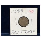 1888 Canadian Silver Ten Cent Piece