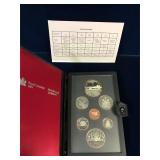 1984  Double Dollar Unc. Coin Set, 1 Silver Dollar