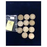 Early 1900's Can Silver 25 Cent Pieces,$2.75 worth