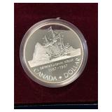 1987 Davis Strait Uncirculated Silver $1 Coin