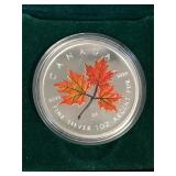 2001 Maple Leaf $5, 1 Troy Oz .9999 Silver Coin