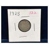 1928 Canadian Silver Ten Cent Piece