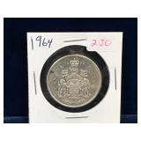 1964 Canadian Silver 50 Cent Piece