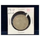 1917 NFLD Silver 50 Cent Piece
