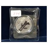 2011 Canoe $20 Coin .9999 Silver