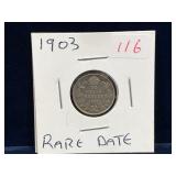 1903 Canadian Silver Ten Cent Piece