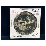 1991 Frontenac Canadian Silver Dollar