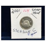 2001 Canadian Proof Silver 5 Cent Piece