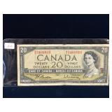1954 Canadian $20 Bank Note