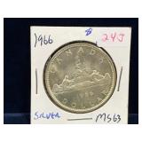 1966 Canadian Silver Dollar