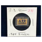 1983 Air Union 3.3 Grams .925 Silver