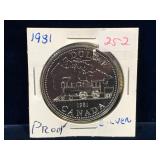 1981 Railroad Canadian Silver Dollar