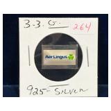 1981 Aer Lingus 3.3 Grams .925 Silver