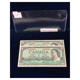 1954 Canadian $1 Bank Notes 2 in sequence