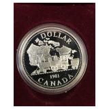 1981 Railroad Uncirculated Silver $1 Coin
