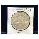 1963 Canadian Silver Dollar