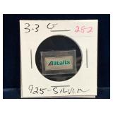 1981 Alitalia  3.3 Grams .925 Silver