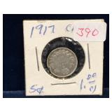 1917 Canadian Silver 5 Cent Piece
