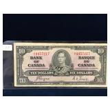 1937 Canadian $10 Bank Note