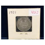 1931 Canadian Silver 25 Cent Piece