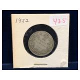 1932 Canadian Silver 25 Cent Piece