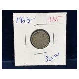 1903 Canadian Silver Ten Cent Piece
