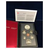 1985  Double Dollar Unc. Coin Set, 1 Silver Dollar
