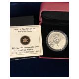 2013 Year of the Snake .9999 Silver $10 Coin
