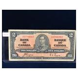 1937 Bank of Canada $2 Bank Note