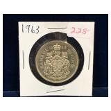 1963 Canadian Silver 50 Cent Piece