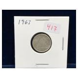 1963 Canadian Silver 10 Cent Piece