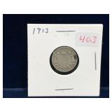1913 Canadian Silver 10 Cent Piece