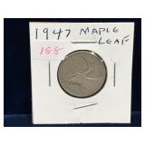 1947 ML Canadian Silver 25 Cent Piece