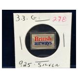1981 British Airways 3.3 Grams .925 Silver