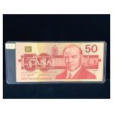1988 Canadian Snowy Owl $50 Bank Note