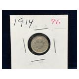 1914 Canadian Silver 5 Cent Piece
