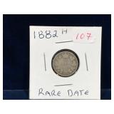 1882 H Canadian Silver Ten Cent Piece