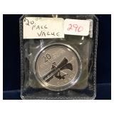 2011 Canoe $20 Coin .9999 Silver