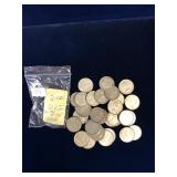 1950's, 60's Can Silver Ten Cent Pieces, $3 worth