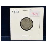 1921 Canadian Silver 10 Cent Piece