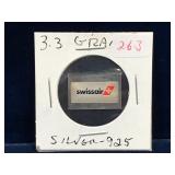 1981 Swissair 3.3 Grams .925 Silver