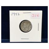 1942 USA Silver 10 Cent Piece