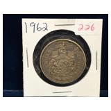 1962 Canadian Silver 50 Cent Piece