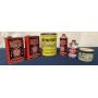 (6)Marvel Mystery Oil, Gunk, Delco Cans others