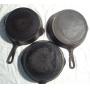 2 Favorite #7 fry pans and 1 Rainbow #7 fry pan