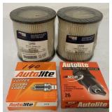 4 Autolite Spark Plugs & Prime Line Air Filters