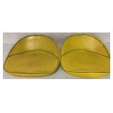 lot of 2 John Deere Yellow Tractor Seat Covers