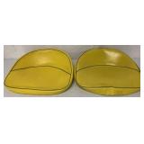 lot of 2 John Deere Yellow Tractor Seat Covers