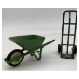lot of 2 Rieke Custom Wheelbarrow & Hand Cart
